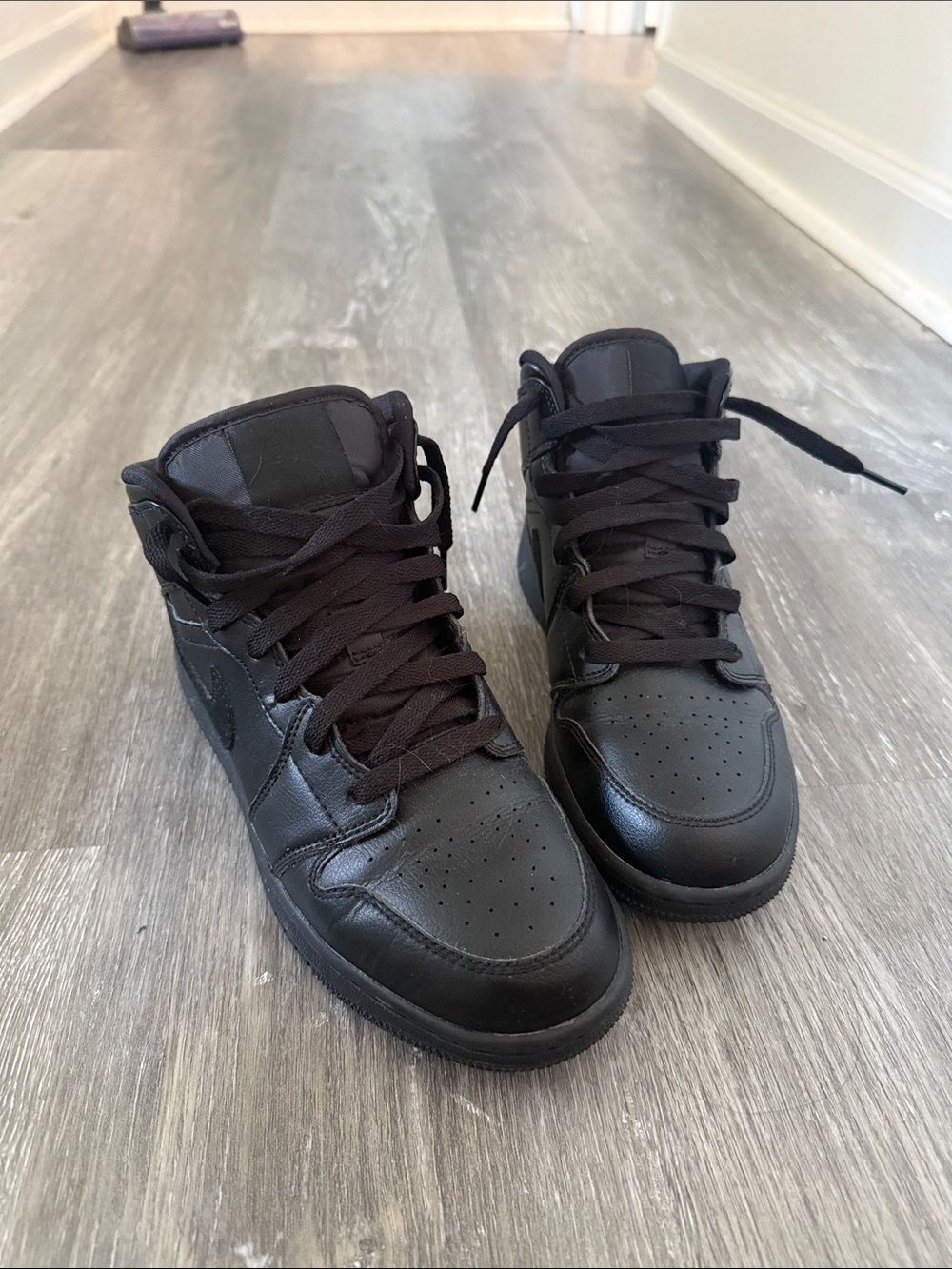 Nike Kids Black High-Top Sneakers